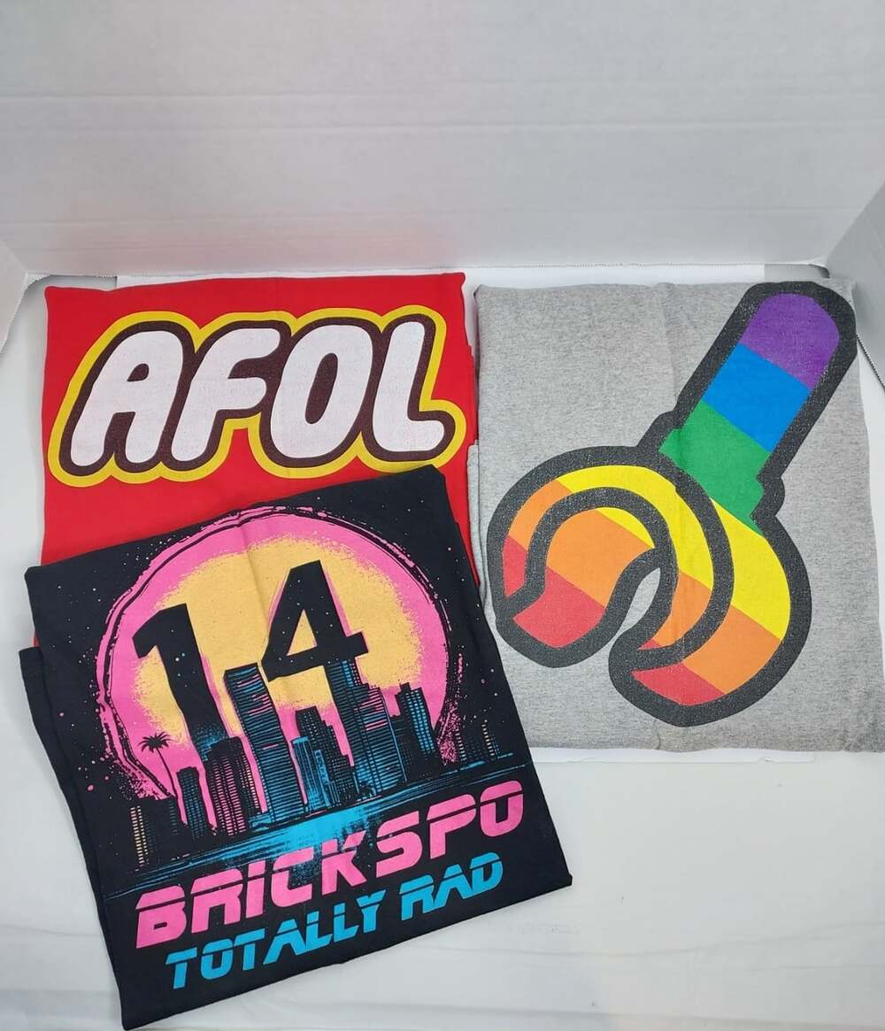 3 Lego T-Shirt Men's XL Tee AFOL Adult Fans of Lego, Brickspo, Rainbow Wrench